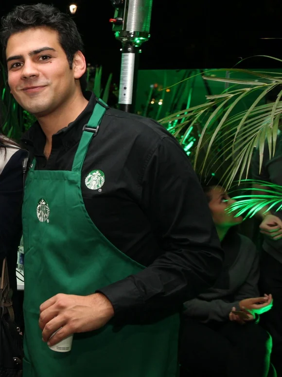 Andrés Garavito in the green apron, 2014